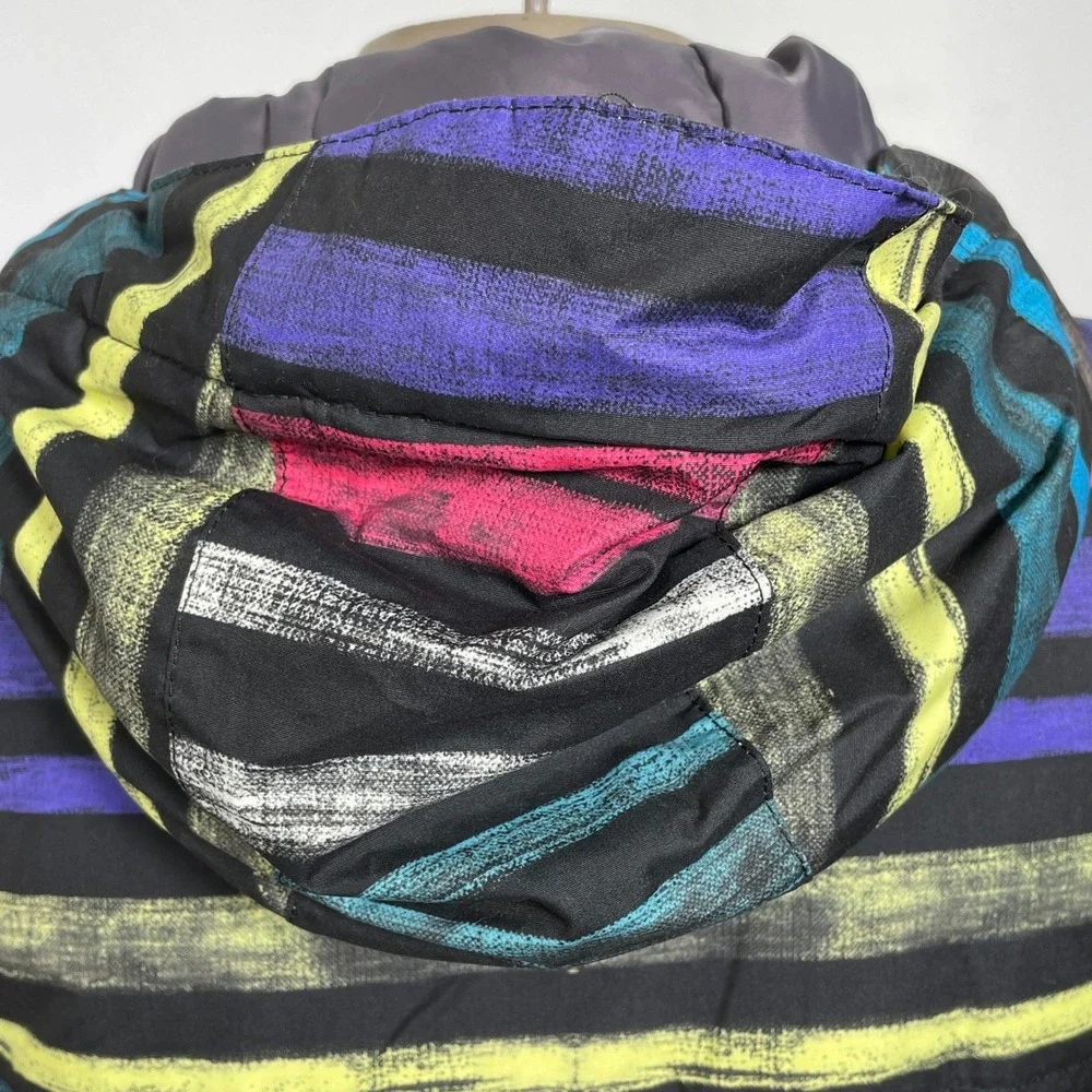 Burton Multicolor Stripes Hooded Winter Coat Ski Snowboard Jacket Women's SMALL - Picture 8 of 14